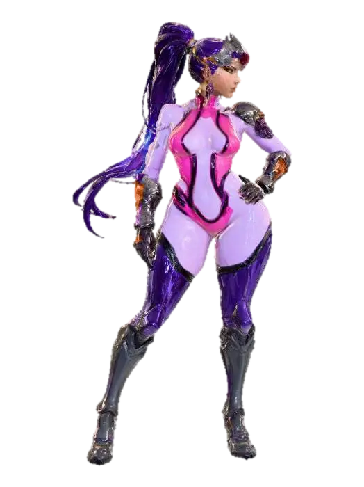 Phantom Elegance - Villainess 3D model, vytvořený pomocí AI