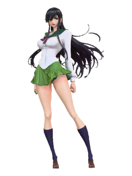 Anime Warrior - The 3D model, vytvořený pomocí AI