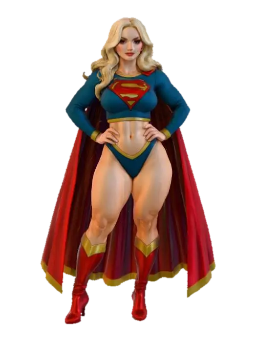 Superheroic Strength - Retextured 3D model, vytvořený pomocí AI