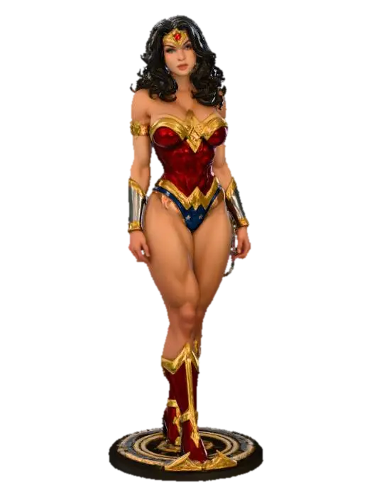 Wonder Warrior - Retextured 3D model, vytvořený pomocí AI