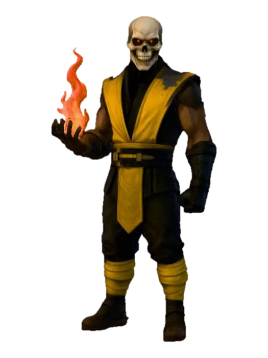 Infernal Warrior - Mortalkombat 3D model, vytvořený pomocí AI
