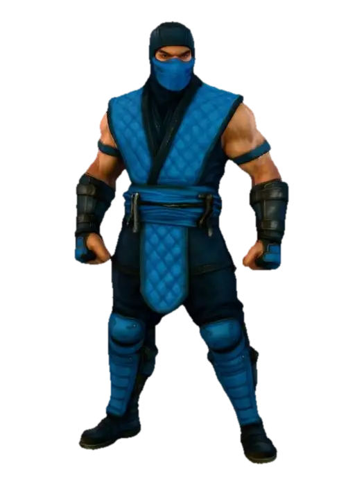 Frost Warrior - Mortalkombat 3D model, vytvořený pomocí AI