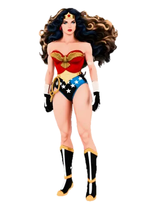 Wonder Heroine - Retextured 3D model, vytvořený pomocí AI