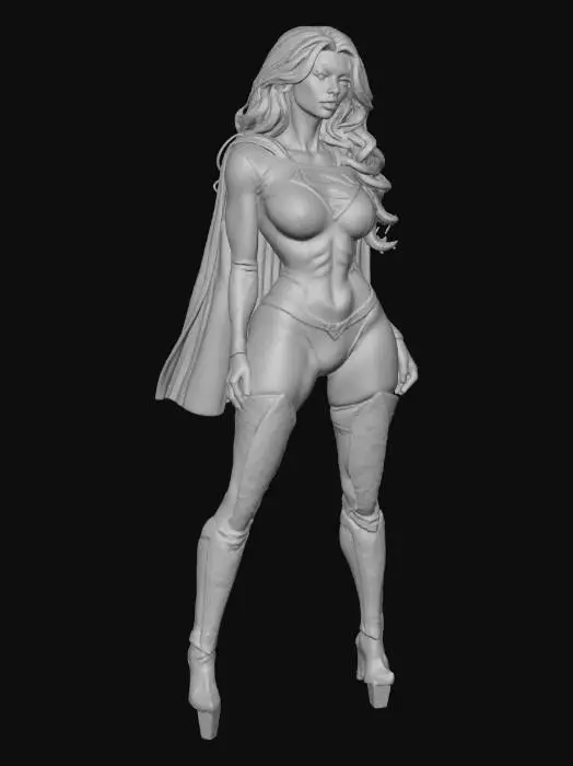 3D model for Supergirl heroic presence
