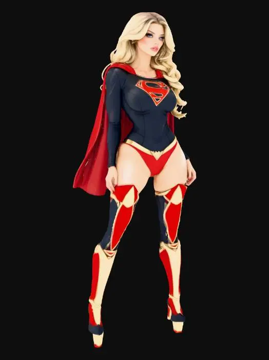 3D model for Supergirl heroic presence