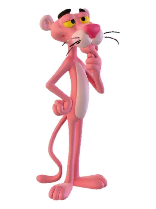 Pink Panther 3D model, vytvořený pomocí AI