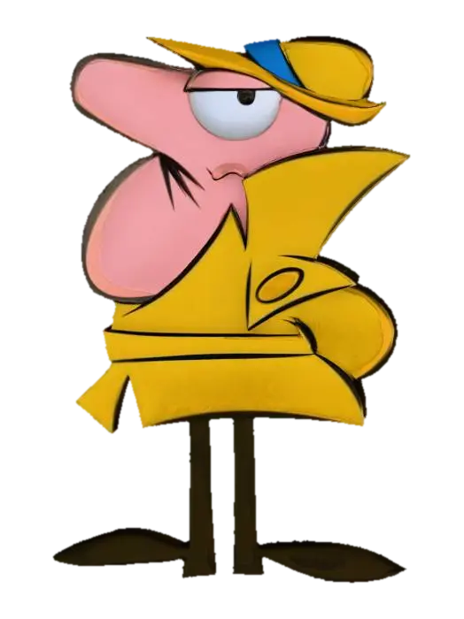 Detective in Yellow Coat - Inspector 3D model, vytvořený pomocí AI