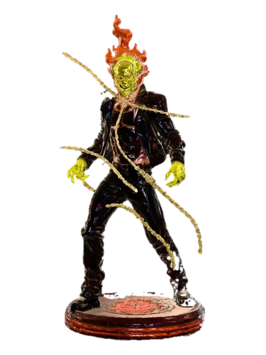 Inferno Ghost Rider - Ghostrider 3D model, vytvořený pomocí AI