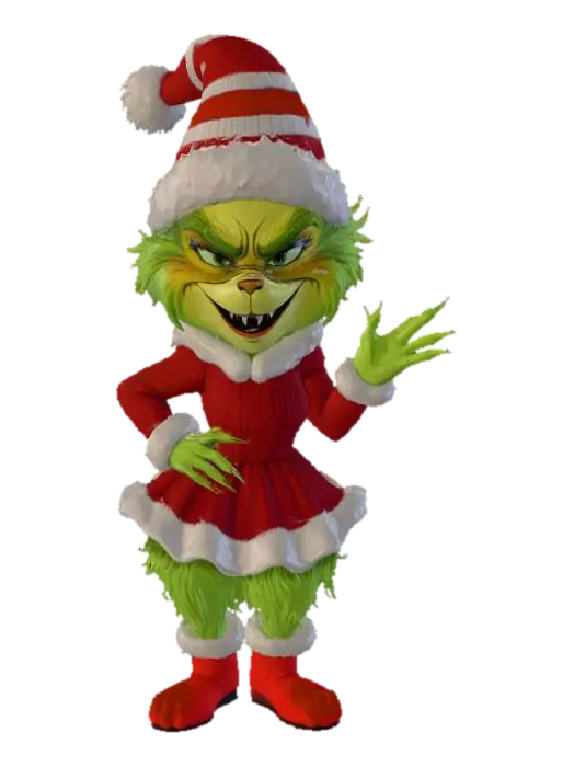 Grinchy Holiday Cheer - Grinch 3D model, vytvořený pomocí AI