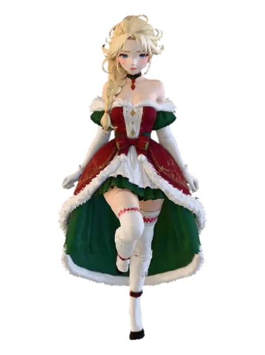 Winter Enchantress, #Christmas2025# - Elsa 3D model, vytvořený pomocí AI