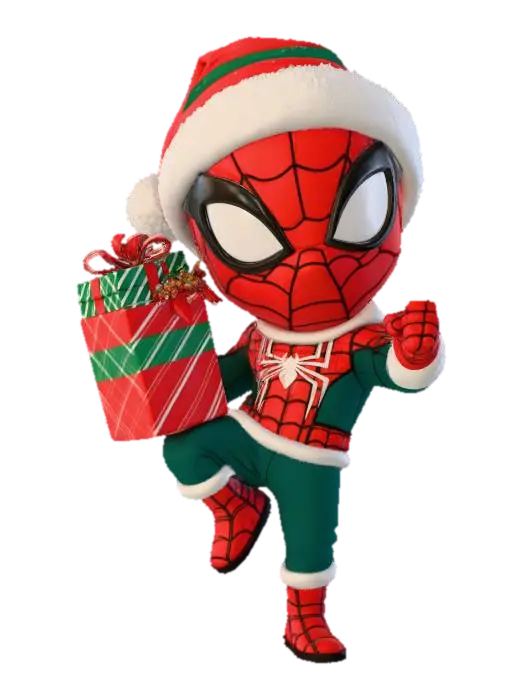 Spiderman-Holiday Celebration, #Christmas2025# 3D model, vytvořený pomocí AI