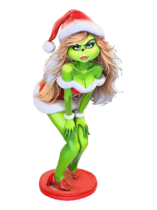 Grinchy Glam , #Christmas2025# - Grinch 3D model, vytvořený pomocí AI