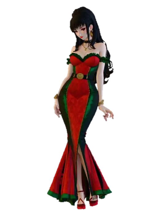 Xmas Elegance Unveiled 3D model, vytvořený pomocí AI