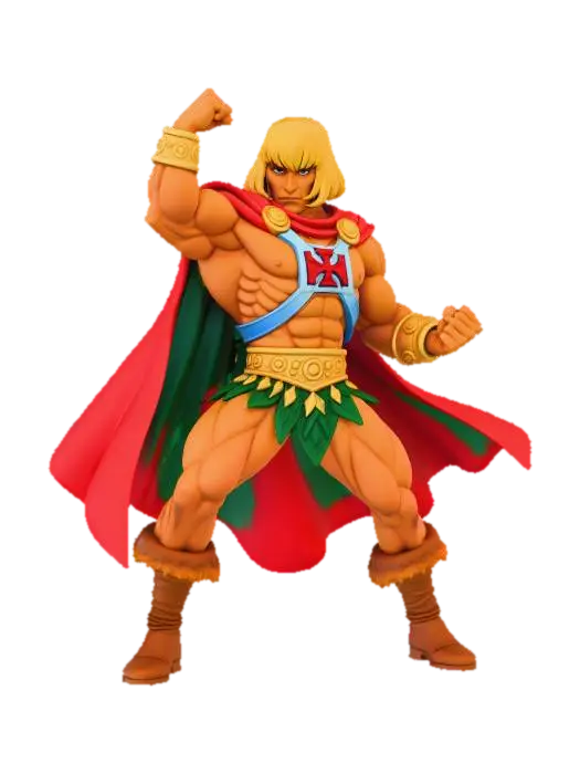 He-Man Holiday Heroic Stand , #Christmas2025# - Xmas 3D model, vytvořený pomocí AI