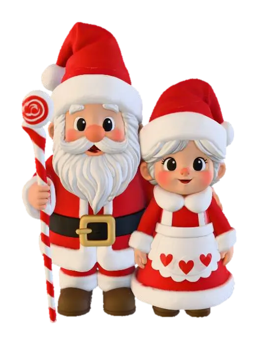3D model for Santa and Mrs. Claus Duo, #Christmas2025#
