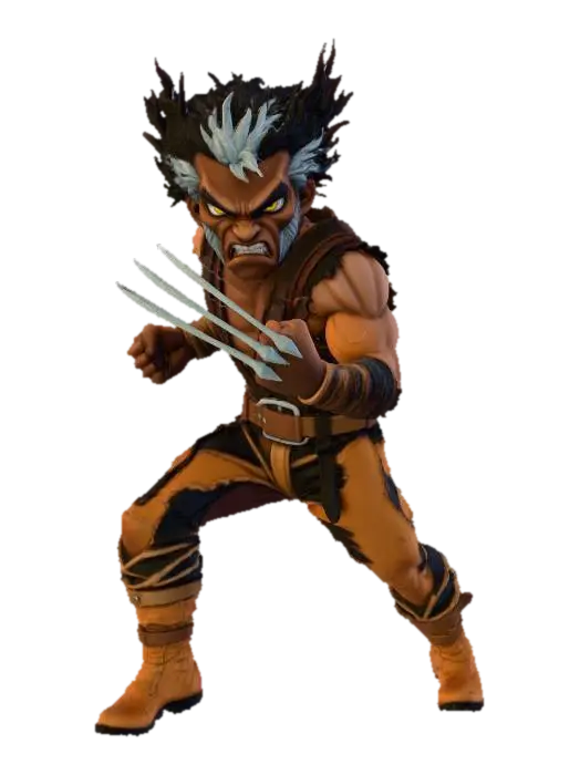 Meshy_AI_Afro_Wolverine_Earth7_1220053034 3D model, vytvořený pomocí AI