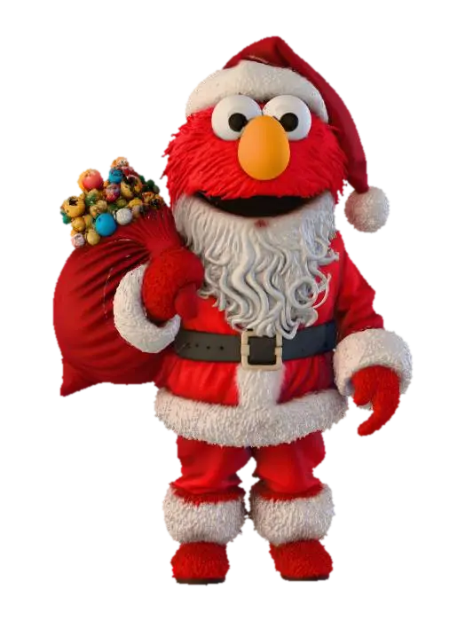 Modello 3D Santa Elmo, #Christmas2025# - Muppet, generato dall’IA
