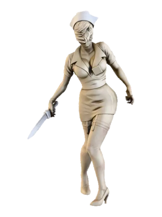 Silent Nurse - Hill 3D model, vytvořený pomocí AI