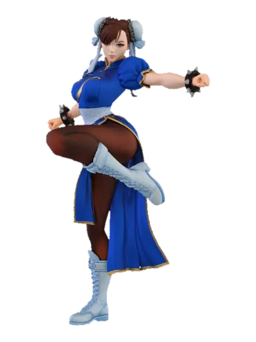 Chun Li SFA - Capcom 3D model, vytvořený pomocí AI