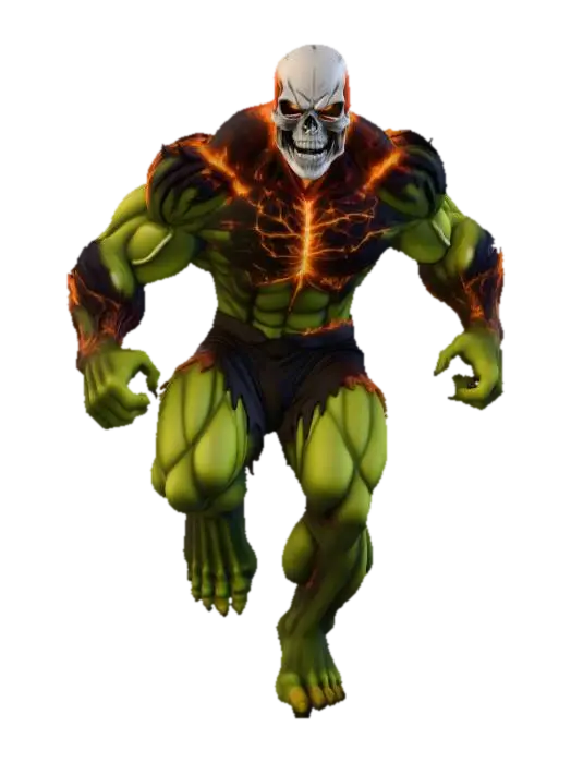 Inferno Gamma Titan - Ghostrider 3D model, vytvořený pomocí AI