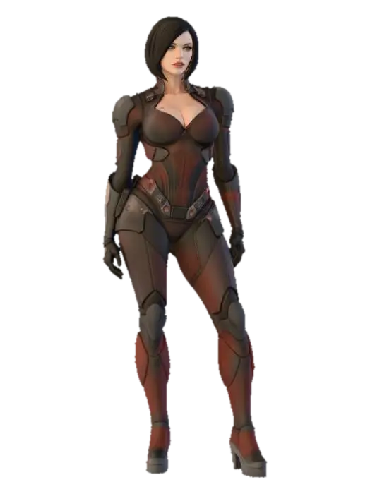 Commander in the Corridor - Masseffect 3D model, vytvořený pomocí AI