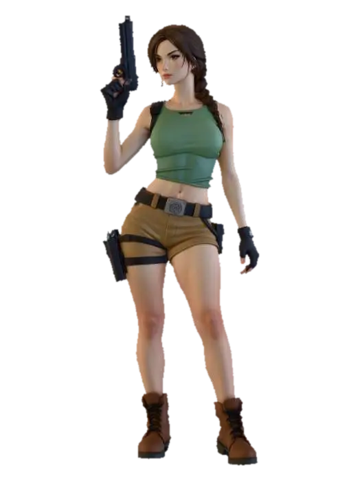 Modelo 3D de Adventurous Explorer - Femalefigure, gerado por IA