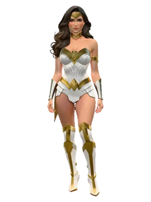 Warrior Wonder - Dccomics 3D model, vytvořený pomocí AI