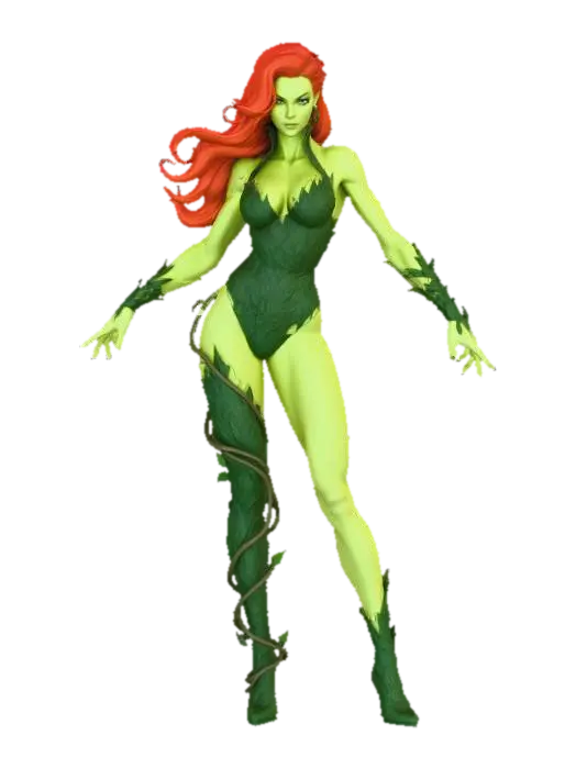 Leafy Enchantress - Villainess 3D model, vytvořený pomocí AI