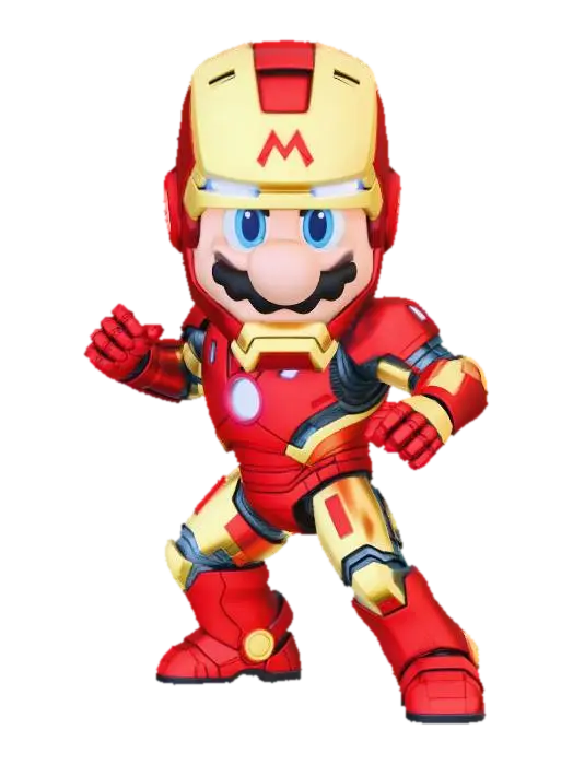 Super Iron Mario 3D model, vytvořený pomocí AI