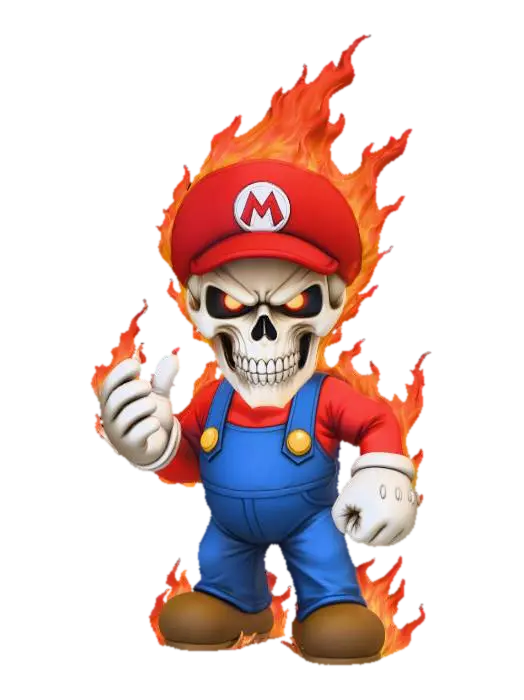 Inferno Plumber - Ghostrider 3D model, vytvořený pomocí AI