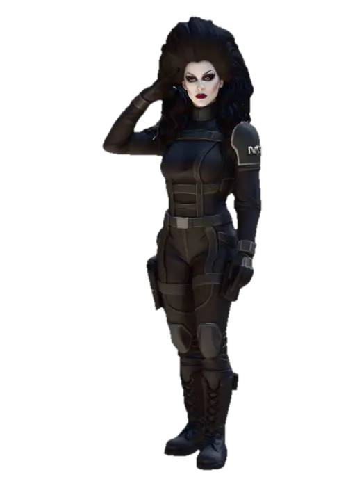 N7 Gothic Commander - Masseffect 3D model, vytvořený pomocí AI