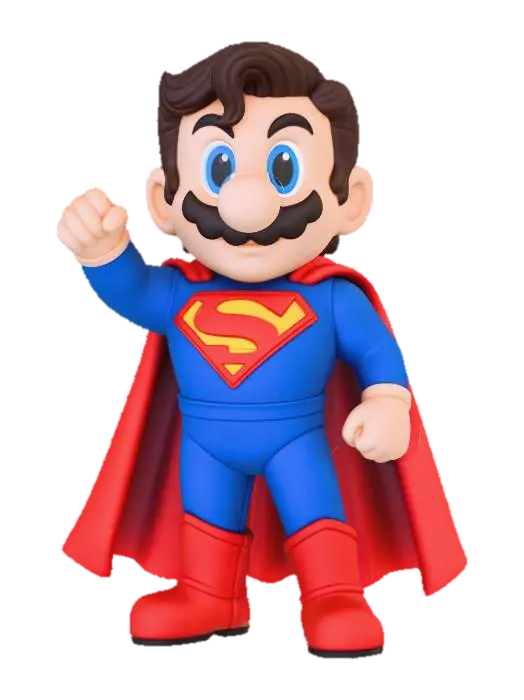 Super Mario - Plumber 3D model, AI generated