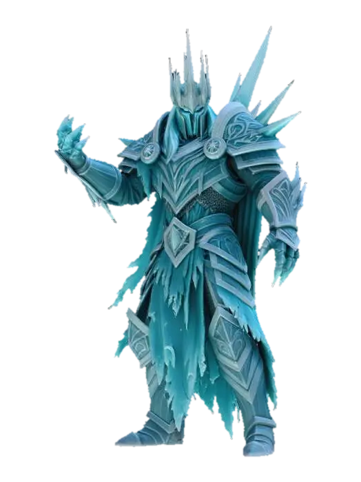 WOW Frost King Alterac Mountains - Realm 3D model, vytvořený pomocí AI