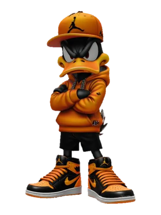 Streetwise Duckling - Cute model 3D, wygenerowany przez AI