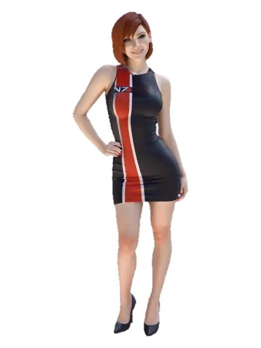 Femshep Cosmic Runway - Masseffect 3D model, vytvořený pomocí AI