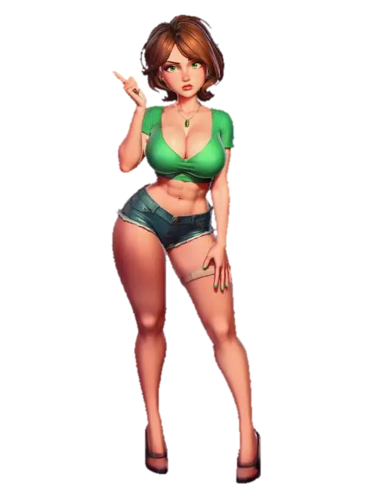 Aunt Cass Emerald Gaze - Female のAI生成3Dモデル