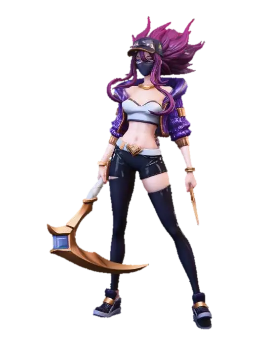 Akali LOL - Leagueoflegends 3D model, vytvořený pomocí AI