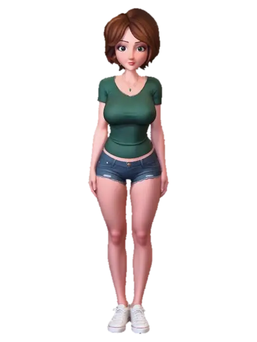 Aunt Cass Casual Confidence - Family 3D model, vytvořený pomocí AI
