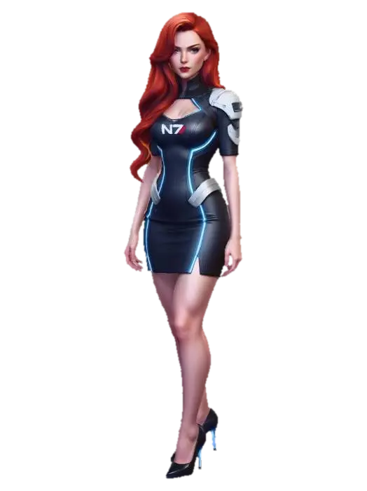 Femshep N7 Operative - Masseffect 3D model, vytvořený pomocí AI
