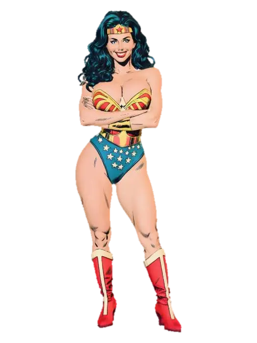 Wonder Woman Comix - Wonderwoman 3D model, vytvořený pomocí AI