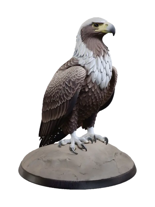 Modelong 3D na Majestic Bald Eagle - Eyes, ginawa ng AI