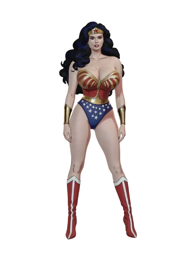 Star-Spangled Wonder Woman - Dccomics 3D model, vytvořený pomocí AI