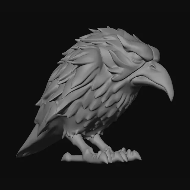 3D model for Crimson-Eyed Raven