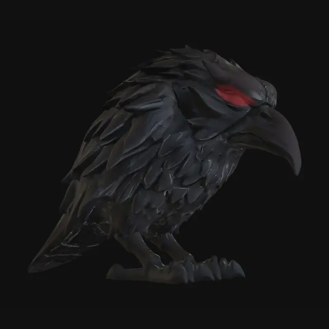 3D model for Crimson-Eyed Raven