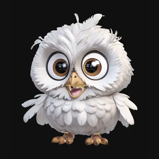 3D model for Snowy Hoot