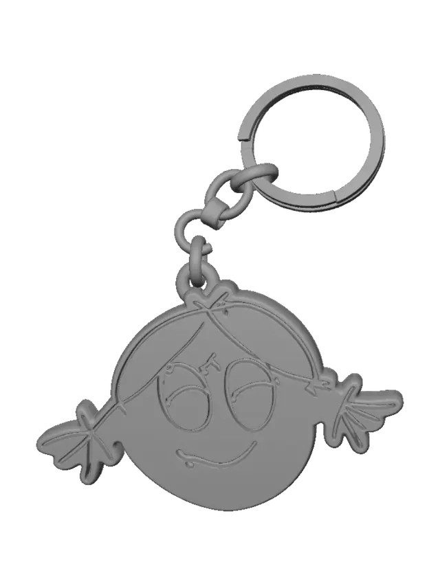 3D model for Smiley Sun Keychain