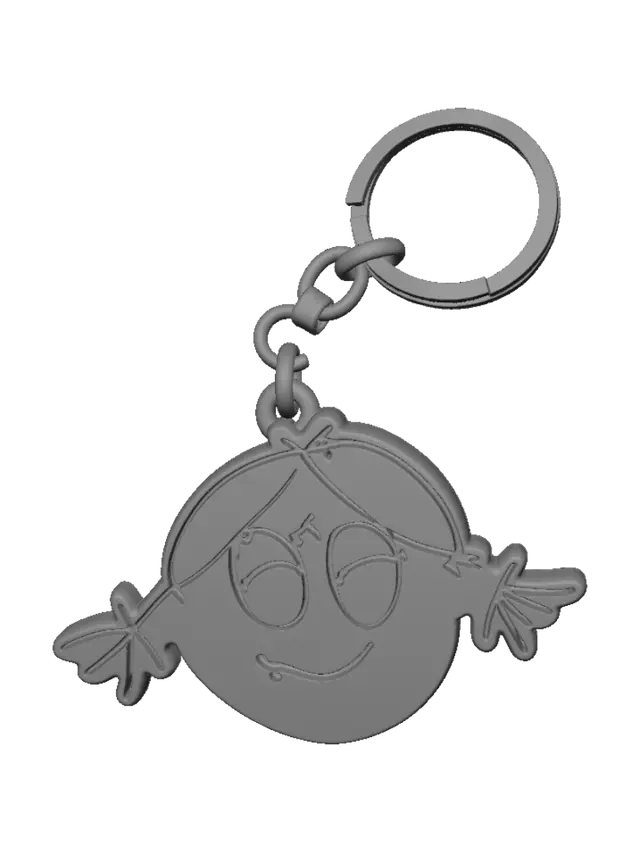 3D model for Smiley Sun Keychain