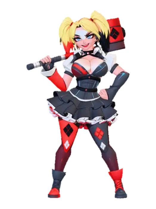 Jester Warrior - Quinn 3D model, vytvořený pomocí AI