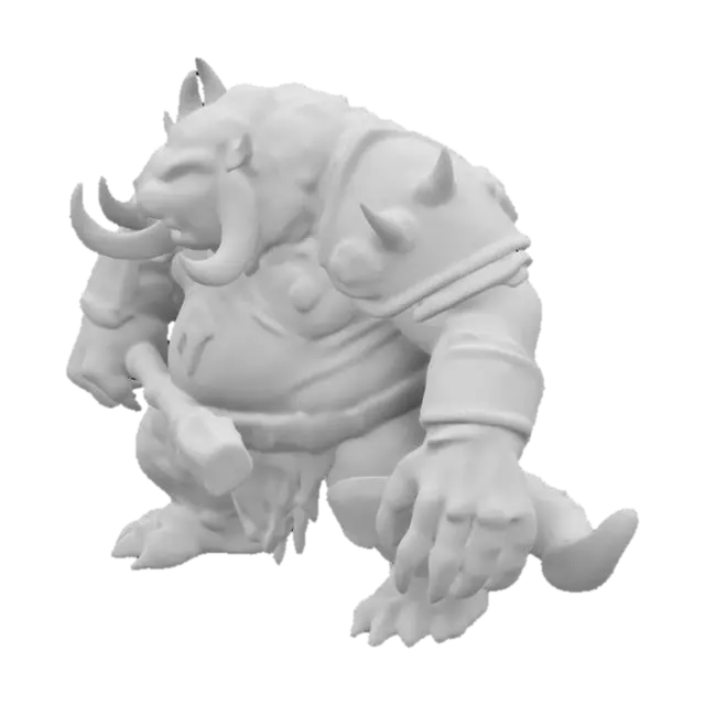 3D model for medieval, kinda fat monster, enemy/evil valhalla boss fight type creature, BIG. 12 feet tall