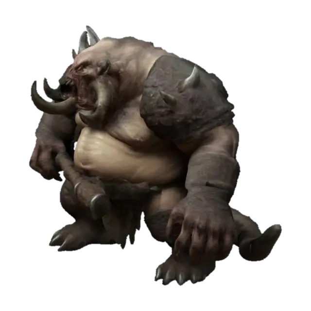 3D model for medieval, kinda fat monster, enemy/evil valhalla boss fight type creature, BIG. 12 feet tall